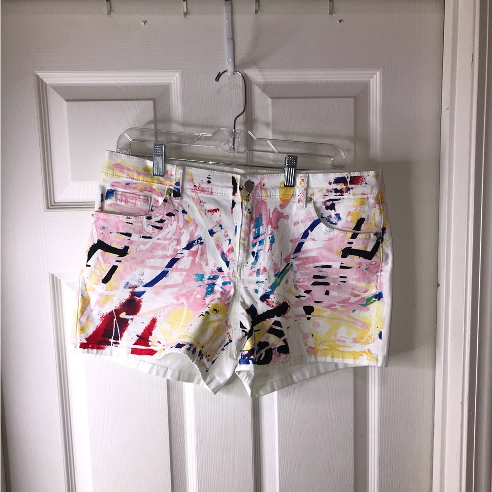 Soho New York & Company Graffiti Style Jean Shorts